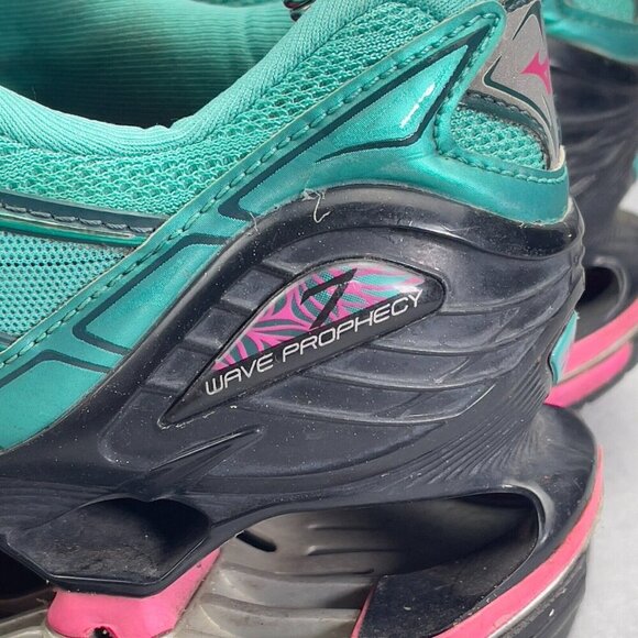 Mizuno  Wave Prophecy 7 Running Shoe Green Womens Size 9.5 - Picture 3 of 12